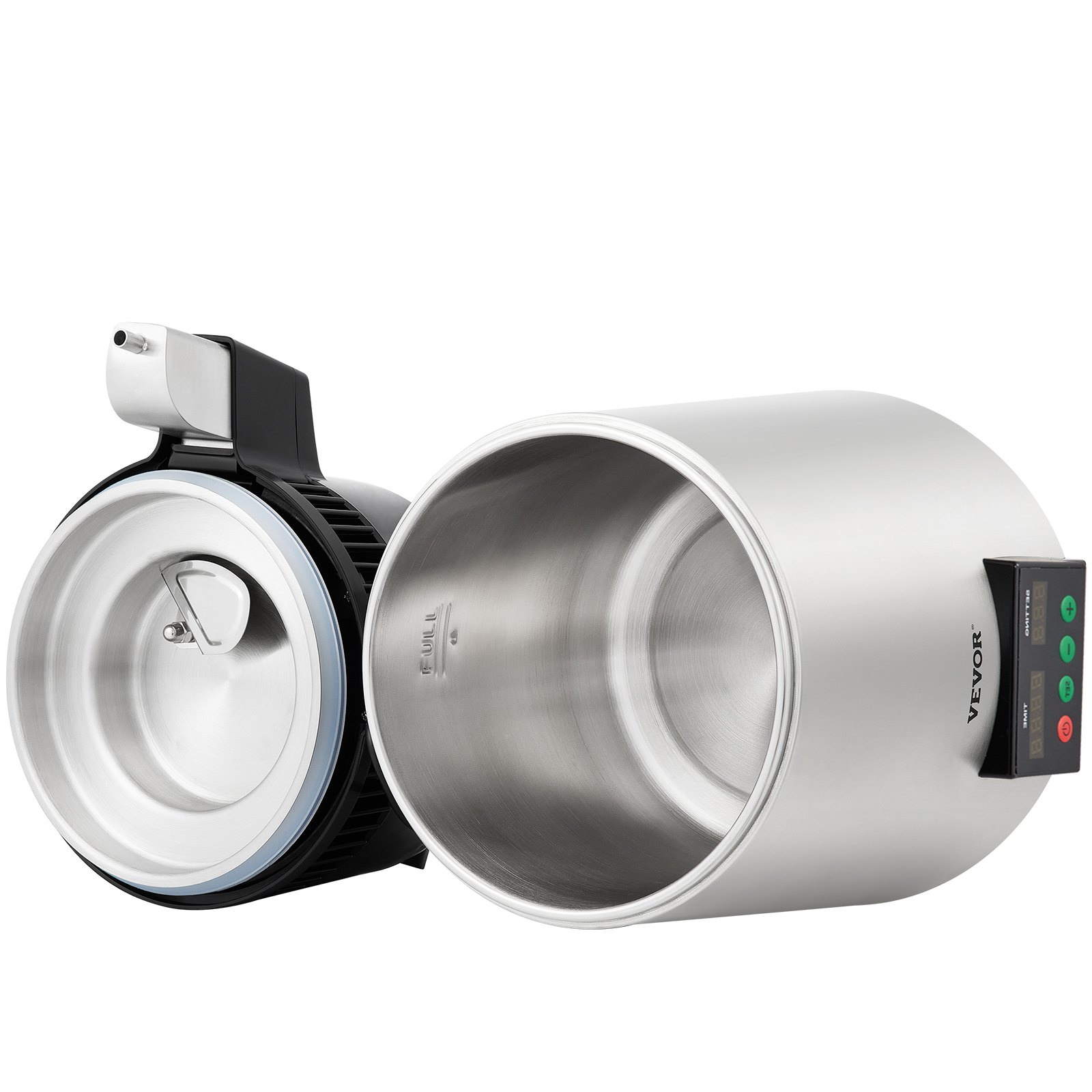 VEVOR Tuspuzz Destilador de Agua 4L Filtro de Destilación de Agua con Recipiente de Vidrio 750W 1 L/H Ajuste de Velocidad, Destilación Filtro Purificador 7,9 lbs de Acero Inoxidable con Pantalla Doble