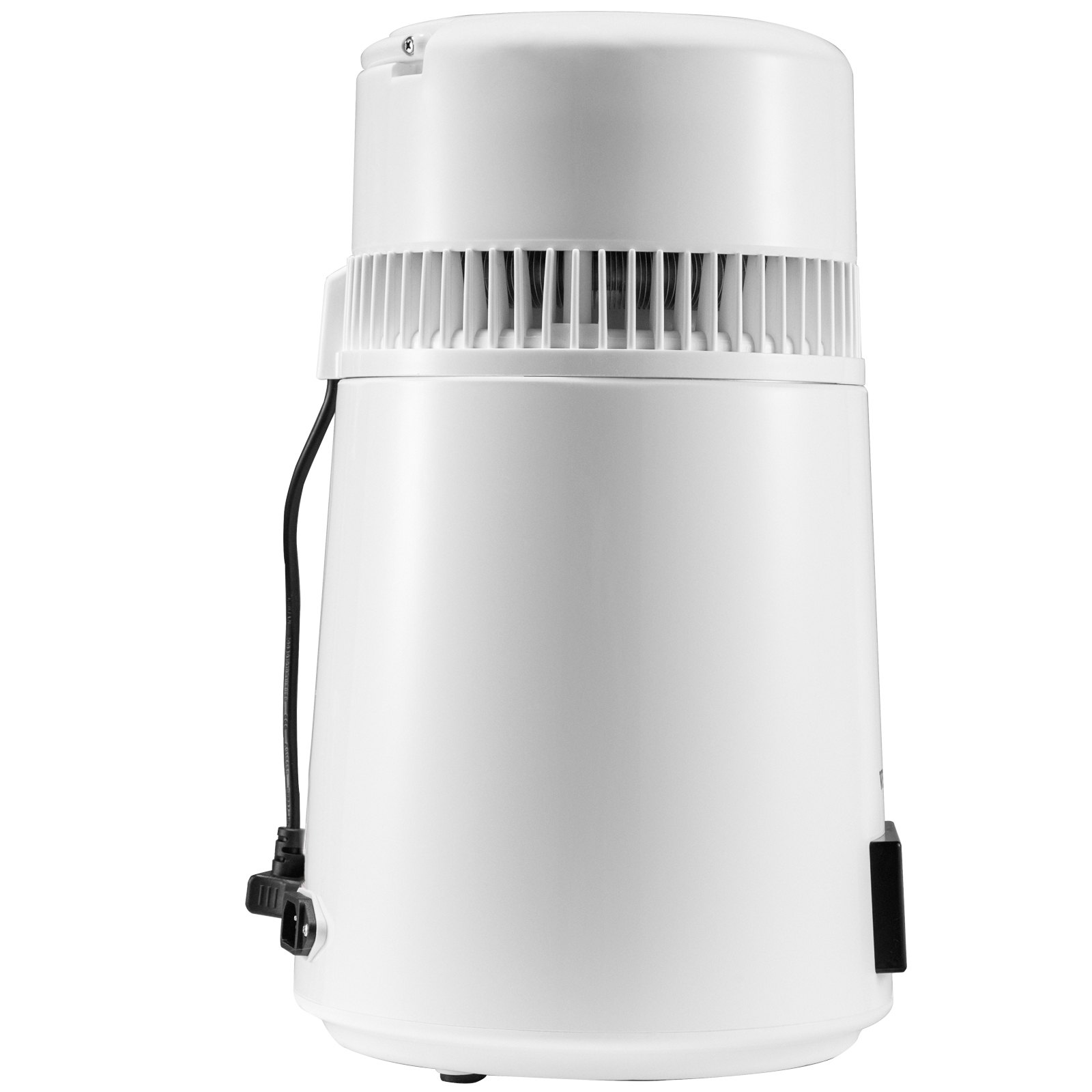 VEVOR Destilador de Agua 4L Filtro de Destilación de Agua con Recipiente de Vidrio 750W 1 L/H Ajuste de Velocidad, Destilación Filtro Purificador 7,9 lbs de Acero Inoxidable con Pantalla Doble, Blanco