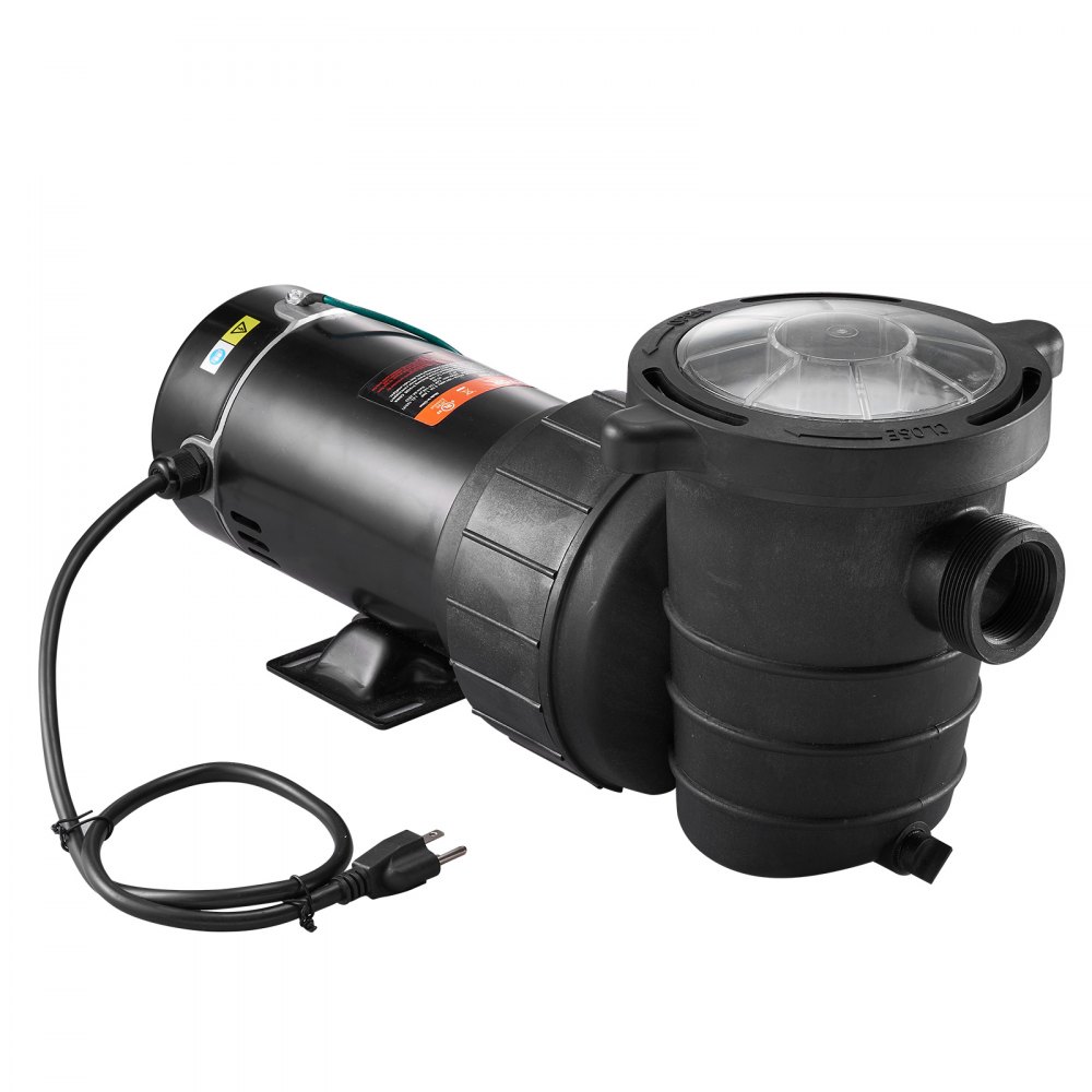VEVOR Bomba de piscina 2.0HP 115V 1500W, bombas de velocidad única para piscina sobre el suelo, potentes bombas de piscina autocebantes con cesta coladora, 5400 GPH máx. Flujo, Certificación ETL