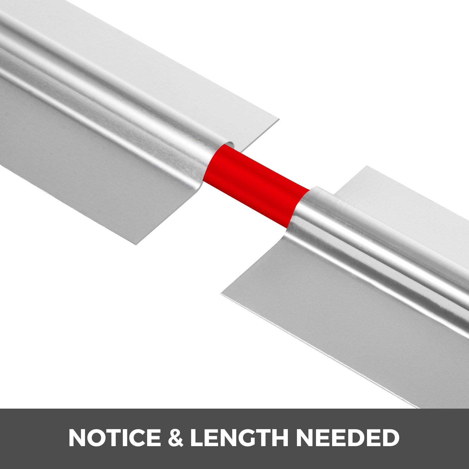 Placas de transferencia de calor pex de VEVOR con tubo rojo, aviso y pancarta de longitud necesaria