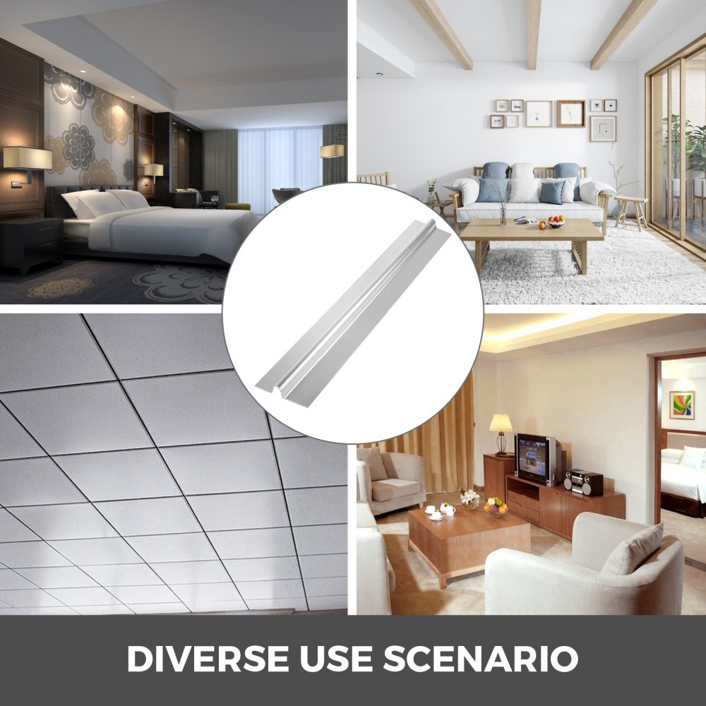 Placas de transferencia de calor PEX VEVOR, caja de 50 unidades, placas de transferencia de calor radiante, placas de transferencia de calor PEX de aluminio de 1,2 m, placas de transferencia de calor de 1,27 cm diseñadas para tubos PEX.