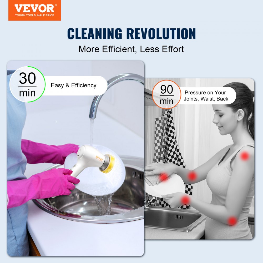 Cepillo eléctrico de mano para ducha y baño, cepillo corporal para