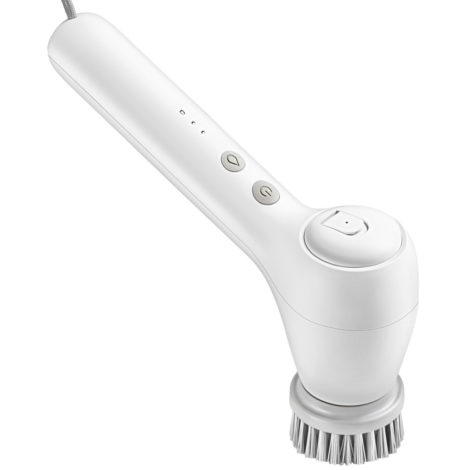 Cepillo de limpieza eléctrico VEVOR, inalámbrico, con dispensador automático de detergente y 2 velocidades ajustables, portátil, con 5 cabezales reemplazables para baño y bañera.