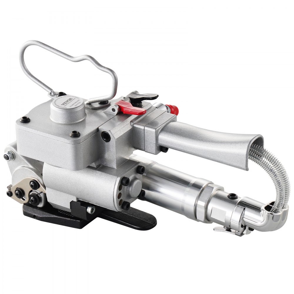 VEVOR Herramienta Flejadora Neumática para Correa de Plástico PET de 3/4" a 1" Máquina Flejadora de Embalaje Máquina de Embalaje Automática con Tensión Máxima 4000N Kit de Flejado de Bandas Portátil