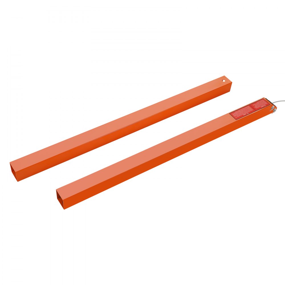 Barras de soporte de color naranja para asistencia de elevación de portón trasero de remolque VEVOR, que muestran un diseño rectangular resistente.