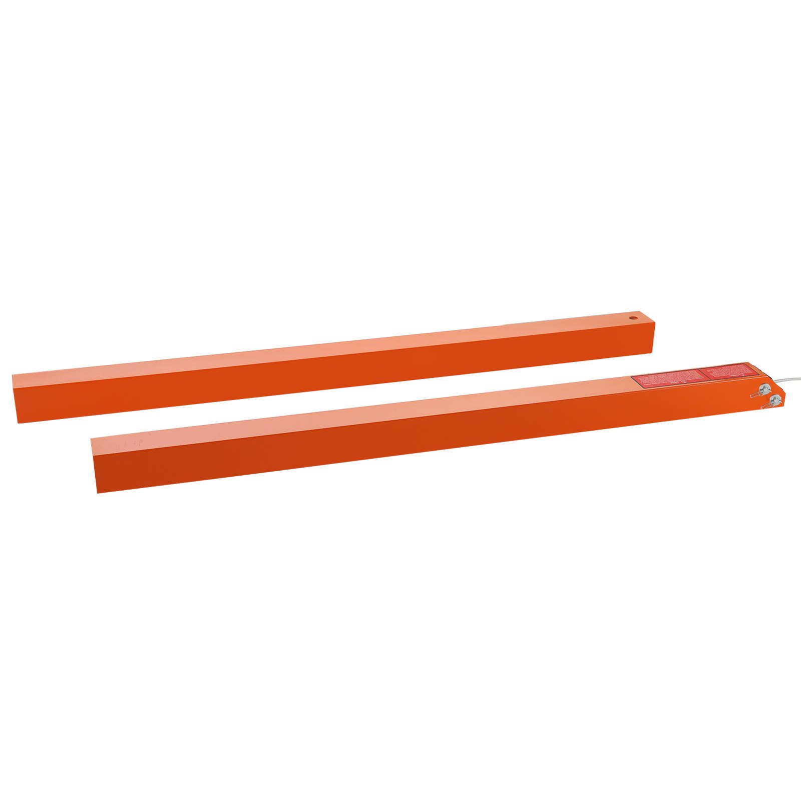 Barras de asistencia para elevación de portón trasero de remolque VEVOR de color naranja sobre fondo blanco.