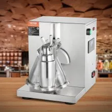 Máquina para hacer batidos VEVOR, batidora comercial de té con leche de 120 W, batidora de un solo cabezal, batidora ajustable de 0 a 180 s, con taza de acero inoxidable de 750 ml, para tienda de té con leche