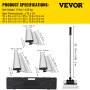VEVOR Juego de cuchillas para desnatar, cuchillas de 10"+16"+24" + mango de extensión de 35"-78", cuchillo de construcción europeo de acero inoxidable, perfil de hoja de aluminio, espátula para alisar y derribar para yeso/paneles de yeso/tableros de pared