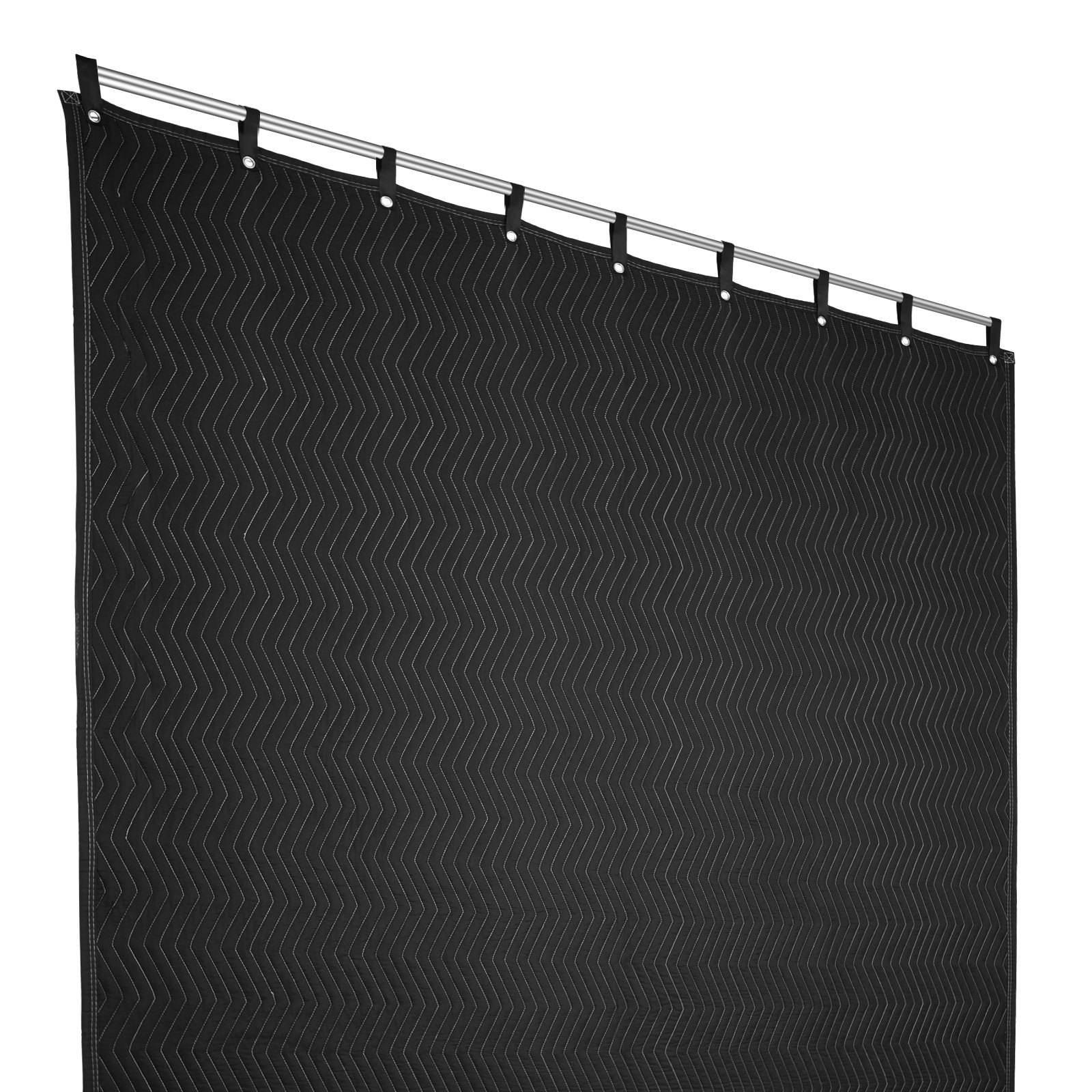 VEVOR Manta de amortiguación de sonido, 96 x 80 pulgadas, manta extra grande insonorizada con ojales, bloqueador de luz para puerta, manta de bloqueo de ruido acústico, hoja de absorción de sonido de