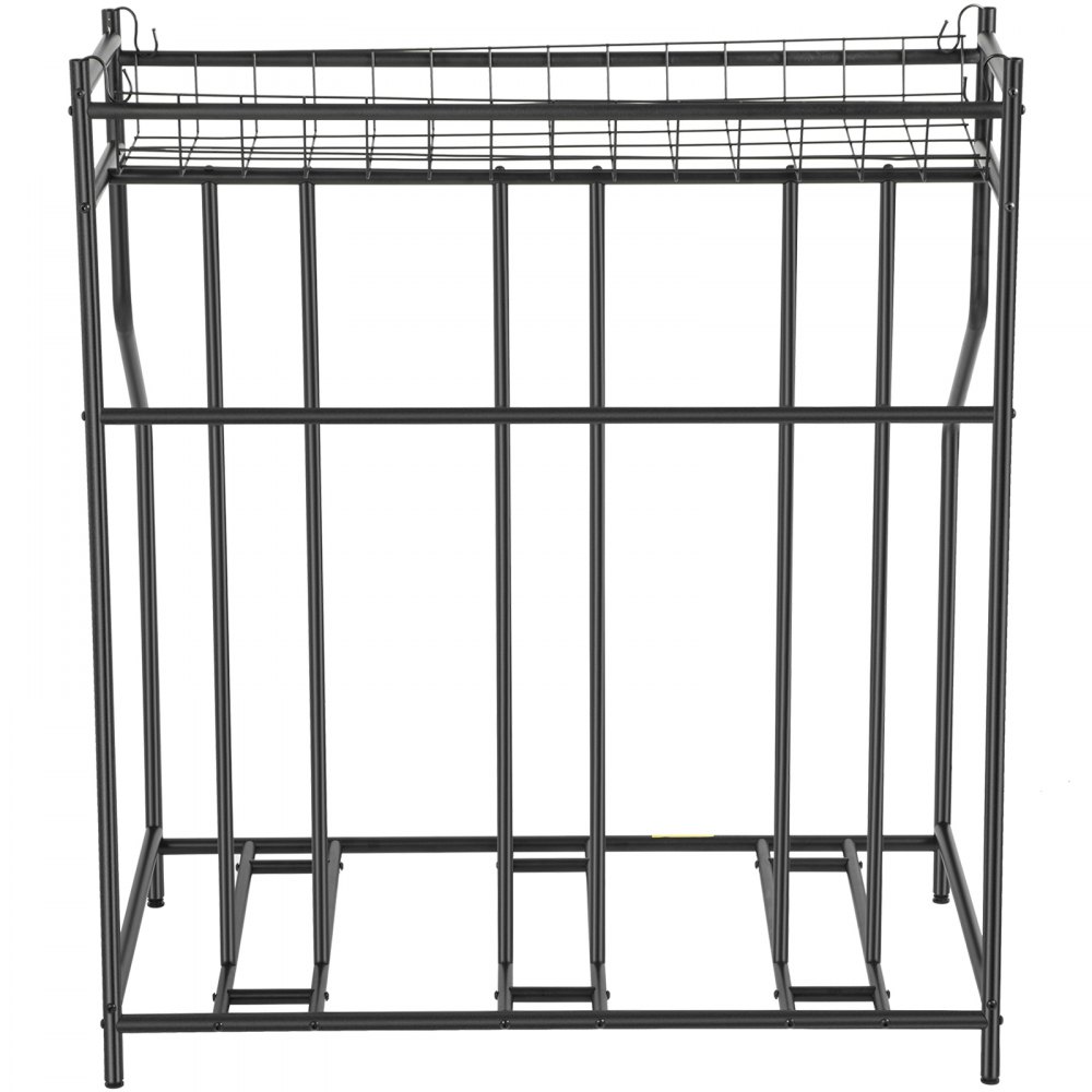Soporte para bicicleta VEVOR, soporte para bicicleta de piso, anchos ajustables de metal para almacenamiento de soporte de bicicleta con cesta, (soporte para 3 bicicletas)