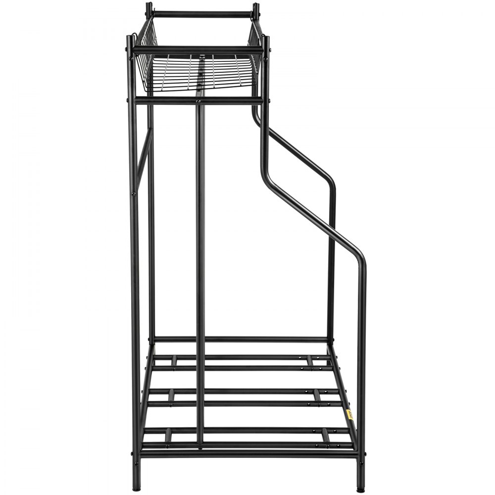 Soporte para bicicleta VEVOR, soporte para bicicleta de piso, anchos ajustables de metal para almacenamiento de soporte de bicicleta con cesta, (soporte para 3 bicicletas)
