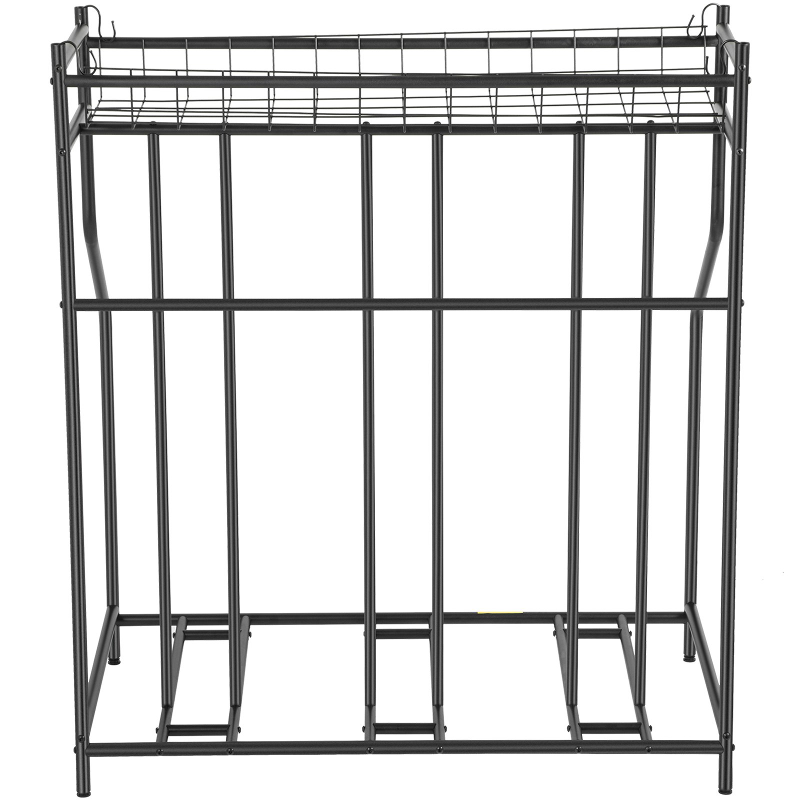 Soporte para bicicleta VEVOR, soporte para bicicleta de piso, anchos ajustables de metal para almacenamiento de soporte de bicicleta con cesta, (soporte para 3 bicicletas)