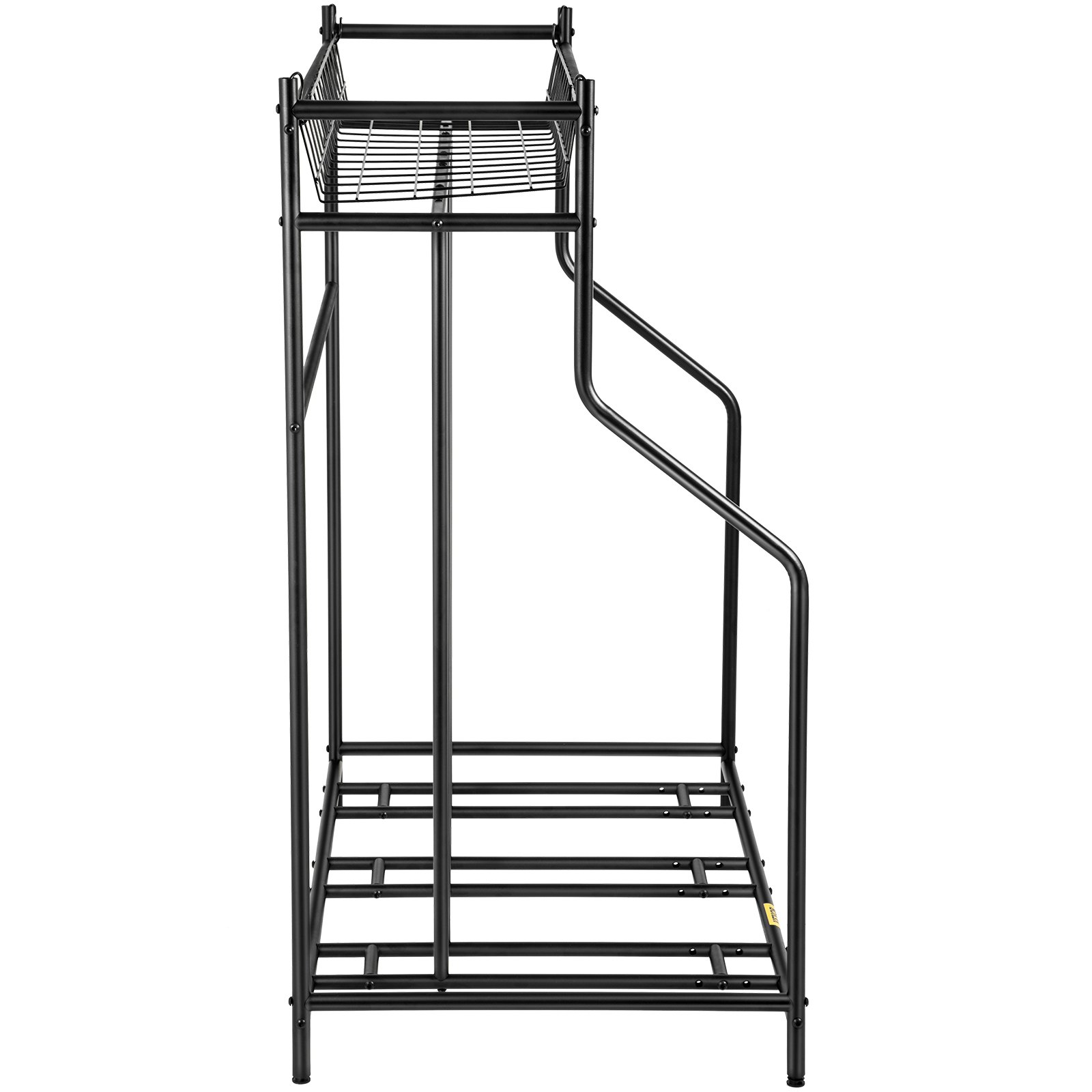 Soporte para bicicleta VEVOR, soporte para bicicleta de piso, anchos ajustables de metal para almacenamiento de soporte de bicicleta con cesta, (soporte para 3 bicicletas)