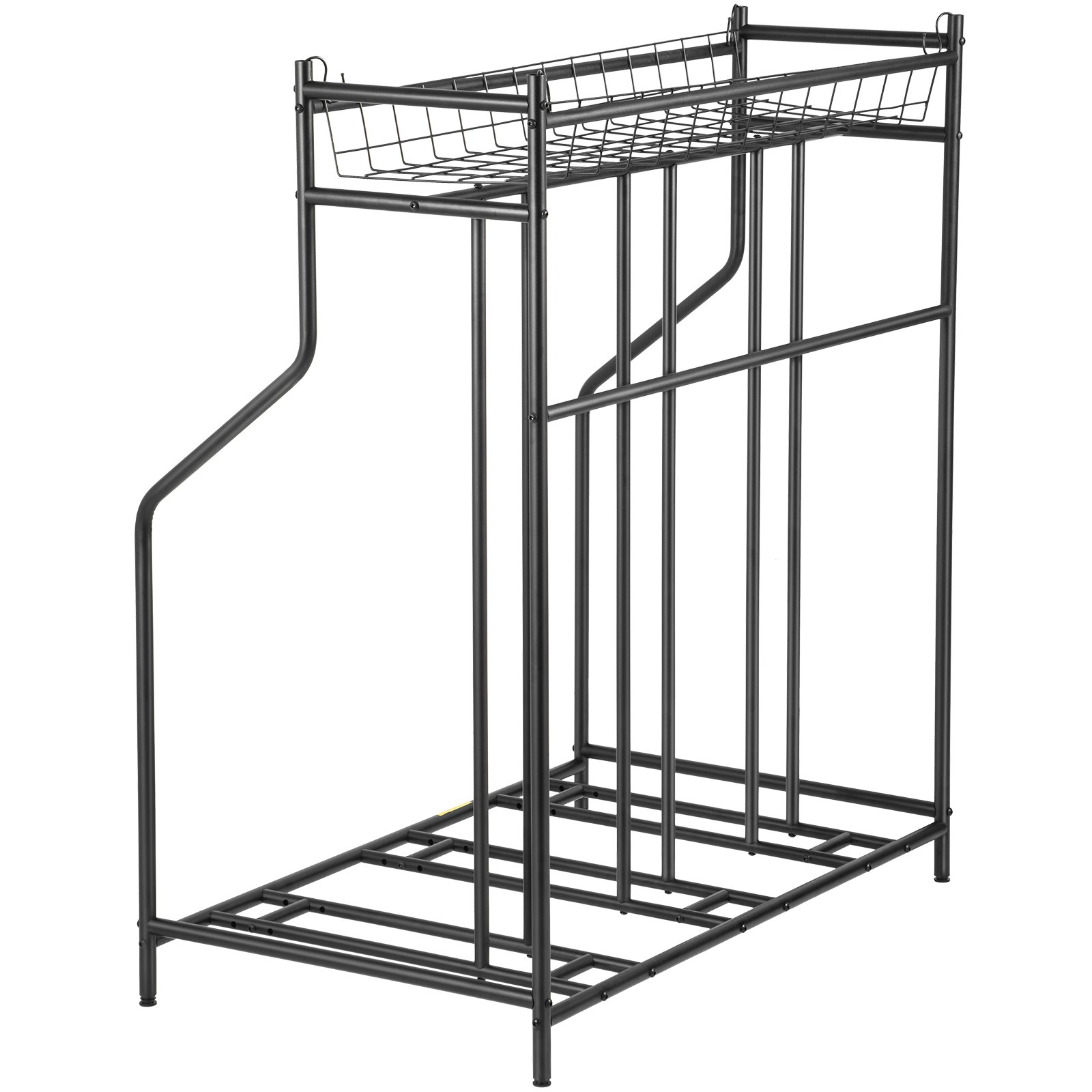 Soporte para bicicleta VEVOR, soporte para bicicleta de piso, anchos ajustables de metal para almacenamiento de soporte de bicicleta con cesta, (soporte para 3 bicicletas)