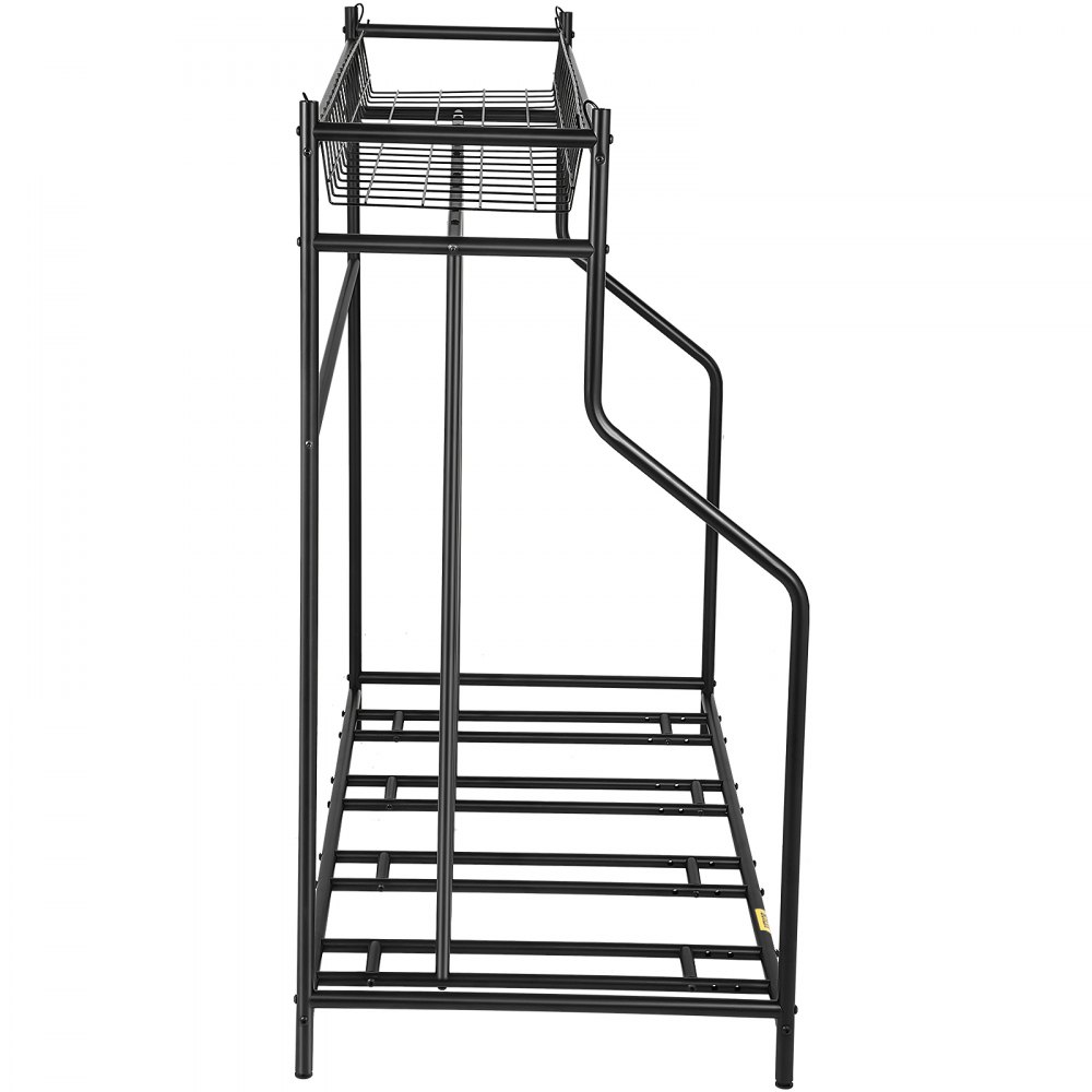 VEVOR - Soporte para bicicletas de suelo, de metal, ajustable en anchura, con cesta (4 bicicletas)