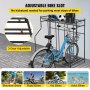 VEVOR - Soporte para bicicletas de suelo, de metal, ajustable en anchura, con cesta (4 bicicletas)