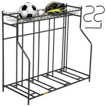 Soporte para bicicleta VEVOR, soporte para bicicleta de piso, anchos ajustables de metal para almacenamiento de soporte de bicicleta con cesta, (soporte para 4 bicicletas)