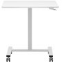 Escritorio móvil VEVOR con ruedas, tablero blanco ajustable y base de metal resistente.