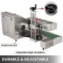 VEVOR LX-6000 Sellador de botellas por inducción Diámetro de la tapa 20-80 mm Máquina de sellado por inducción Sellador de inducción continua Máquina de sellado por inducción de calor para botellas de 80-300 mm de altura