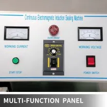VEVOR LX-6000 Sellador de botellas por inducción Diámetro de la tapa 20-80 mm Máquina de sellado por inducción Sellador de inducción continua Máquina de sellado por inducción de calor para botellas de 80-300 mm de altura