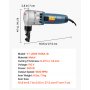VEVOR Electric Sheet Metal Cutter, 380W Power, 1800RPM Rotor Speed, 0.07in/1.8mm Cutting Capacity, Includes Replacement Blades and Storage Case, Ideal for Stainless Steel, Aluminum, Plastic