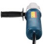 Cortadora de metal eléctrica VEVOR con mango ergonómico negro y cuerpo compacto azul.