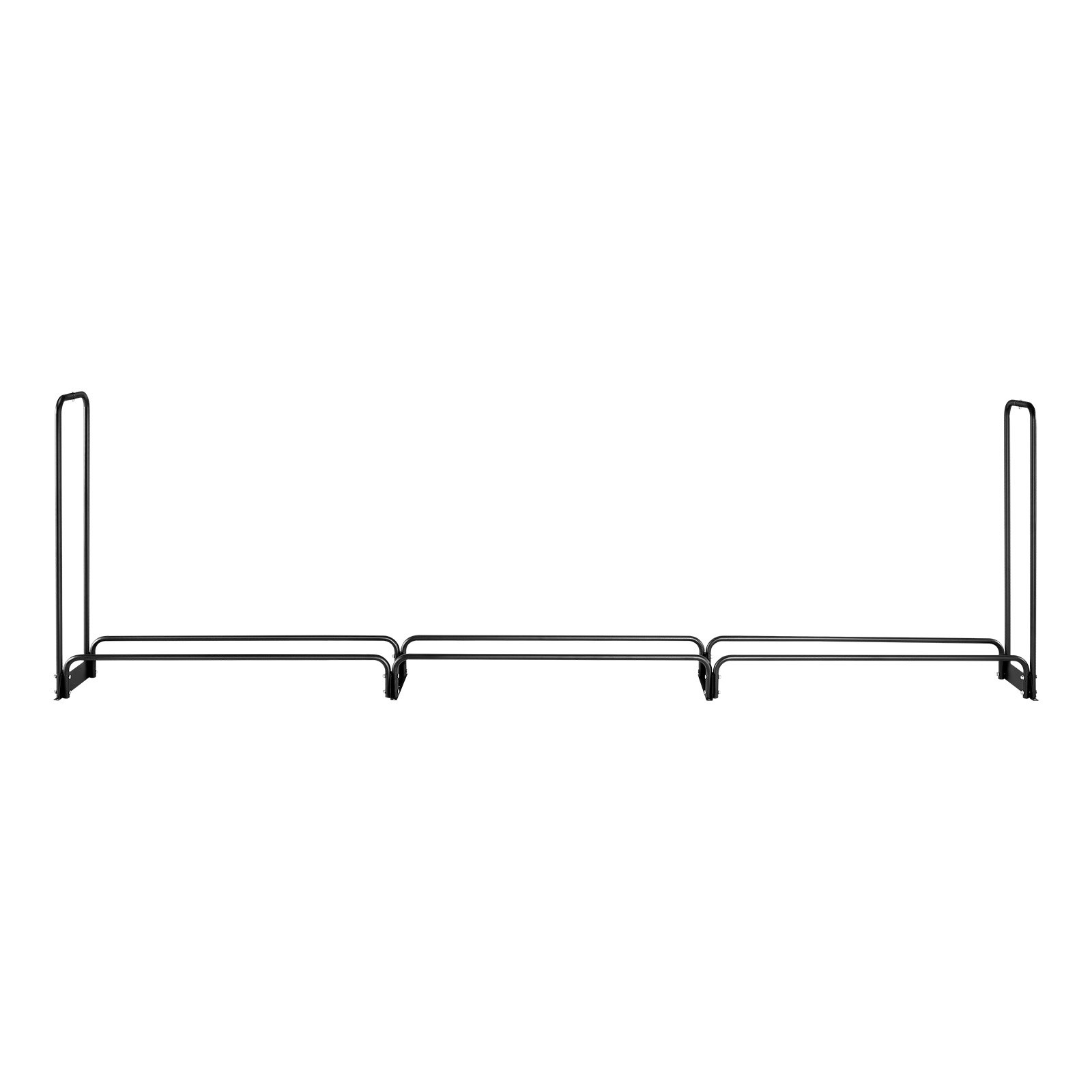 Leñero VEVOR con cubierta impermeable, 381 x 35,5 x 117 cm, soporte para leña de exterior, capacidad de carga de 300 kg, soporte para media cuerda de leña, semicubierto, estante de almacenamiento de leña con recubrimiento en polvo para chimenea o terraza.