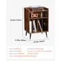 VEVOR - Soporte para tocadiscos con luz LED, 3 niveles, estación de carga y puertos USB, capacidad para hasta 150 álbumes, mueble de almacenamiento de discos de vinilo con estante de exhibición para dormitorio y sala de estar.