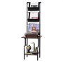 VEVOR - Soporte para tocadiscos de vinilo de 5 niveles con estación de carga y puertos USB, soporte para tocadiscos con estante para exhibir discos para sala de estar y dormitorio, color negro