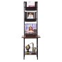 VEVOR - Soporte para tocadiscos de vinilo de 5 niveles con estación de carga y puertos USB, soporte para tocadiscos con estante para exhibir discos para sala de estar y dormitorio, color negro