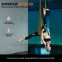 Hamaca y columpio de yoga aéreo VEVOR, 4,4 yardas, kit de iniciación con tela de nailon de 100 g/m², herrajes de montaje completos y guía de fácil instalación, vuelo antigravedad para todos los niveles de fitness y culturismo, dorado