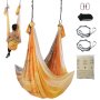 Hamaca y columpio de yoga aéreo VEVOR, 5,5 yardas, kit de inicio de yoga aéreo con tela de nailon de 100 g/m², accesorios de montaje completos y guía de instalación sencilla, vuelo antigravedad para todos los niveles de fitness y culturismo, dorado