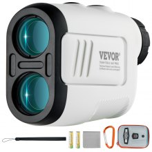 VEVOR Telémetro de golf, telémetro láser de caza de golf de 650 yardas, medición de distancia de aumento 6X, accesorio de golf con bloqueo de bandera de alta precisión, interruptor de pendiente, escaneo continuo y baterías