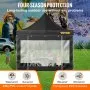Carpa plegable VEVOR de 3 x 3 m para exteriores, con paredes laterales extraíbles y bolsa con ruedas, resistente a los rayos UV, impermeable, ideal para fiestas, jardín y patio, color negro