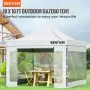 VEVOR Carpa desplegable con dosel, 10 x 10 pies, carpa para patio al aire libre con paredes laterales extraíbles y bolsa con ruedas, refugio instantáneo impermeable resistente a los rayos UV para fies