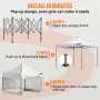 VEVOR Carpa desplegable con dosel, 10 x 10 pies, carpa para patio al aire libre con paredes laterales extraíbles y bolsa con ruedas, refugio instantáneo impermeable resistente a los rayos UV para fies
