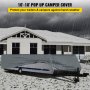 VEVOR Pop Up Camper Cover, apto para remolques de 16'-18', Ripstop 4 capas de tela no tejida plegable para remolque, resistente a los rayos UV, resistente al agua, cubierta de almacenamiento para caravana con 3 cuerdas a prueba de viento y 1 bolsa de almacenamiento, gris