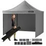 VEVOR Carpa plegable de 3 x 3 m con paredes laterales extraíbles, carpa portátil instantánea con ruedas, resistente a los rayos UV, impermeable, carpa cerrada para eventos al aire libre, patio, jardín, fiesta y camping.