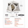 VEVOR Tienda de Campaña Instantánea para 4 Personas, Tienda de Camping Pop Up Pórtatil, con Ventanas Grandes de Malla, Bolsa de Transporte, para Acampada al Aire Libre de Familia Amigos, Color Beige