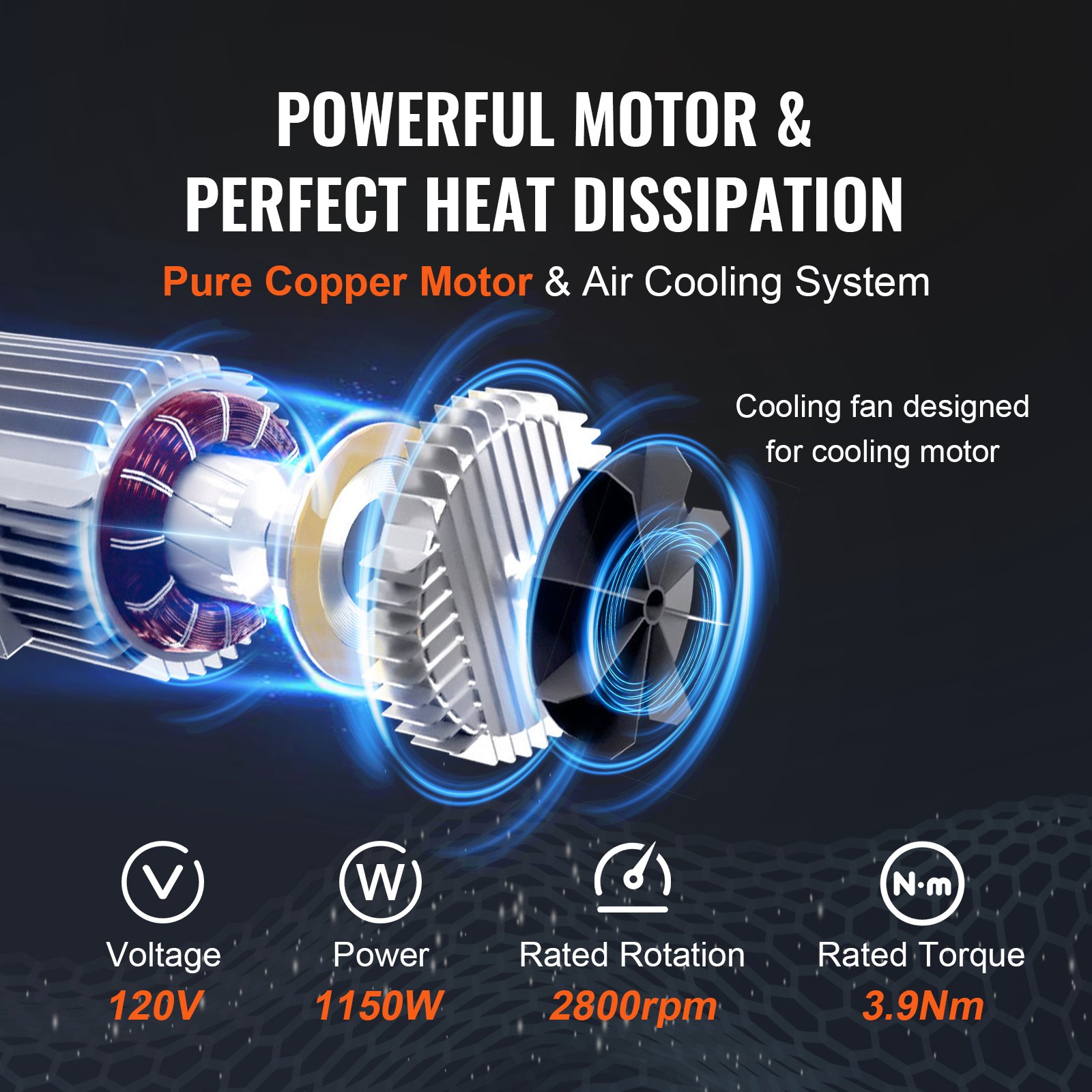 VEVOR Polipasto eléctrico capacidad de elevación de 1320 lbs cabrestante de alambre de acero eléctrico de 1150 W 110 V con control remoto