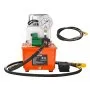 Bomba hidráulica eléctrica VEVOR, 10 000 PSI, 750 W, 110 V, capacidad de 8 L (488 in³), válvula solenoide de simple efecto, unidad de potencia de bomba hidráulica accionada eléctricamente con interruptor de pedal para punzonadoras, dobladoras y máquinas de elevación.