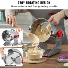 VEVOR 700g Molinillo de granos eléctrico, molinillos de especias comerciales de alta velocidad de 2500 W, máquina de polvo pulverizador de acero inoxidable, para hierbas secas, granos, especias, cereales, café, maíz, pimienta, tipo oscilante