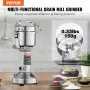 Molinillo de granos eléctrico VEVOR de 150 g, molinillo de especias comercial de alta velocidad de 850 W, pulverizador de acero inoxidable, para granos secos, especias, cereales, café, maíz, pimienta, tipo recto.