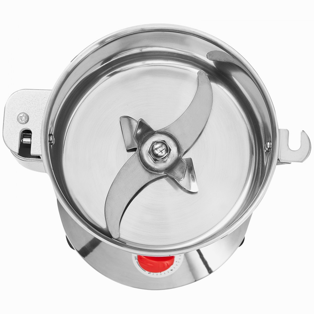 Molinillo de granos eléctrico VEVOR de 300 g, molinillo de especias comercial de alta velocidad de 1500 W, pulverizador de acero inoxidable, para granos secos, especias, cereales, café, maíz, pimienta, tipo recto.