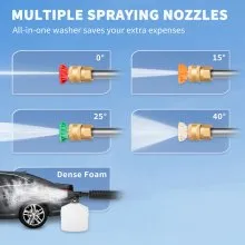 Tuspuzz Lavadora a presión eléctrica VEVOR Lavadora de alta presión 2000PSI 1.65GPM con carrete de manguera
