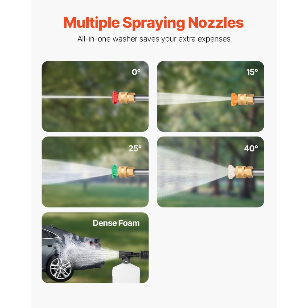 Tuspuzz Lavadora a presión eléctrica VEVOR Lavadora de alta presión 2000PSI 1.76GPM con carrete de manguera