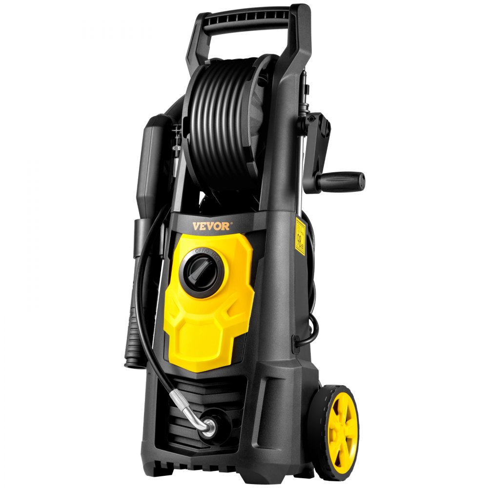 VEVOR Lavadora a presión eléctrica Lavadora de alta presión 2000PSI 1.76GPM con carrete de manguera