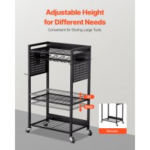 VEVOR - Carrito organizador de herramientas de 4 niveles con ruedas, 150 lb, para taller