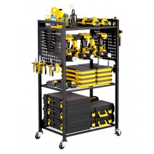 VEVOR - Carrito organizador de herramientas de 4 niveles con ruedas, 150 lb, para taller
