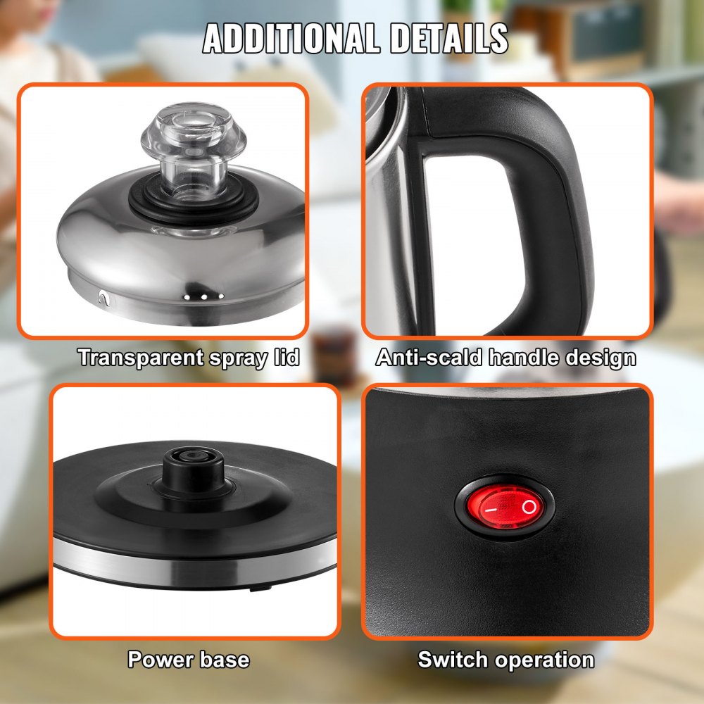 Cafetera eléctrica VEVOR de 12 tazas, cuerpo de acero inoxidable 304, función de mantenimiento del calor y asa resistente al calor, cafetera clásica, preparación rápida y pico vertedor fácil, color plateado.